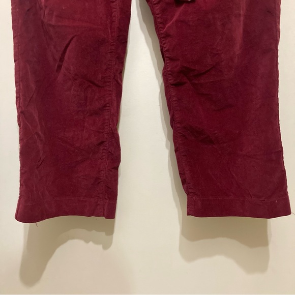 April Cornell Velvet Trousers Size Medium Raspberry Removable Belt High Waist - Picture 5 of 11